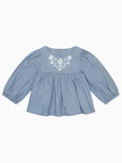 Mori chemisier à manches longues 100% coton en mousseline Best