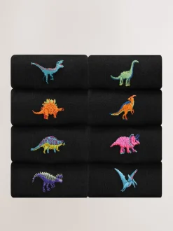 Next Motif dinosaure coloré - Paquet de chaussettes brodées amusantes 8 Best