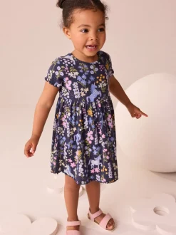 Next - Robe en jersey côtelé (3mths-7yrs) Motif licorne bleu marine Best