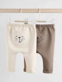 Next Motif ours neutre - Baby 100% Cotton Leggings 2 Pack (0mois-2ans) Hot