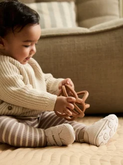 Next Motif ours neutre - Baskets Bébé à fermeture par contact (0-2mois)