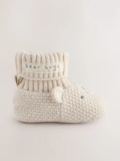 Next Motif ours neutre - Chaussures bottines chaussettes bébé (0-18mois) Clearance