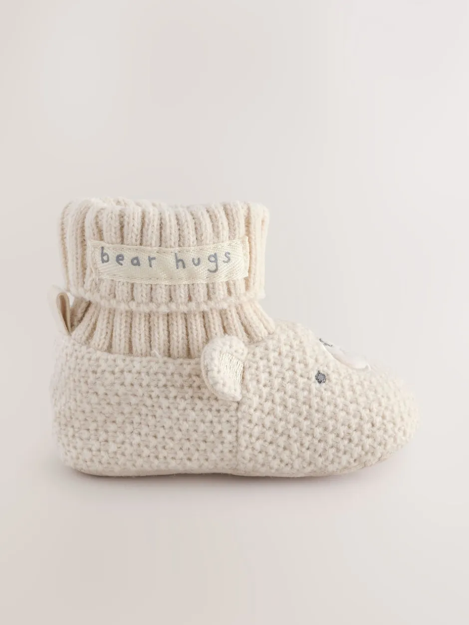 Next Motif ours neutre - Chaussures bottines chaussettes bébé (0-18mois) Clearance