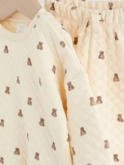 Next Motif ours neutre - Ensemble sweat matelassé et survêtement bébé (0mois à2ans) Discount