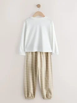 Next Motif ours neutre - Lot de 2 pyjamas tissés à carreaux (3-16ans)