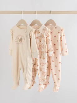 Next Motif ours neutre - Lot de 3 dors-bien bébé à fermeture éclair bidirectionnelle (0-2ans) Sale