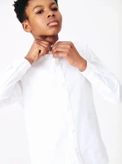 Next - Chemise Oxford (3-16ans) Motif uni blanc Discount