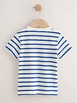 Next Mouette rayure blanc/bleu - T-shirt rembourré 3D à manches courtes (3mois7ans) Best