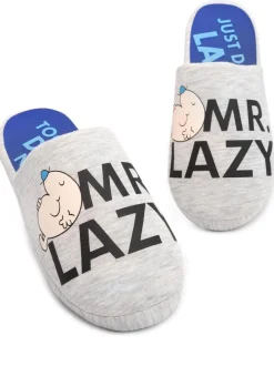 Vanilla Underground - Chaussons Mr Men Mr Lazy Mr Men gris Hot