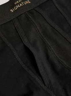 Next - Lot de 4 - Boxers Signature A-Fronts Métallisé noir Outlet