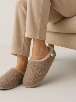 Totes Mules Isotoner pour femme en peau de mouton à dos croisé Outlet