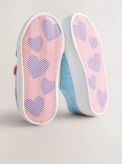 Next Multi arc-en-ciel pailleté - Chunky Trainers With Fermeture par contact Best