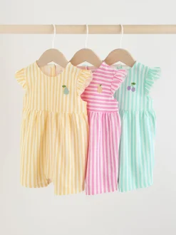 Next Multi Bright Stripe (multi-rayures lumineuses) - Lot de 3 barboteuses Clearance