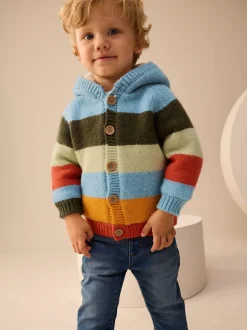 Next - Character Cardigan (3mths-7yrs) Multi Bright Stripe (multi-rayures lumineuses) Sale