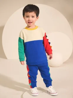 Next Multi Dino Spikes - Ensemble T-shirt et Jogging à manches longues (3mths-7yrs) Online