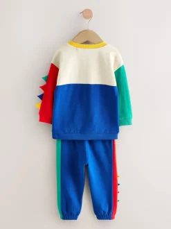 Next Multi Dino Spikes - Ensemble T-shirt et Jogging à manches longues (3mths-7yrs) Online