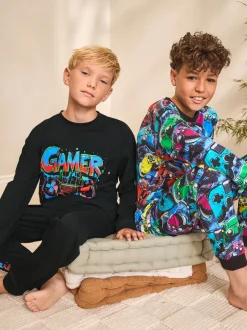 Next - Lot de 2 pyjamas à manches longues (3-16ans) Multi Gamer Discount