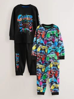 Next - Lot de 2 pyjamas à manches longues (3-16ans) Multi Gamer Discount