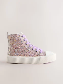 Next - À lacets High Top Trainers Multi Glitter (multi glitter) Outlet