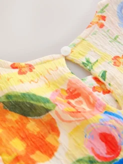 Next Multi tropical - Robe Effet froissé à manches d’ange (3-16ans) Hot