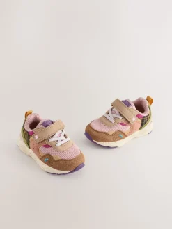 Next Multicolore - Baskets à lacets élastiques à fermeture tactile Discount