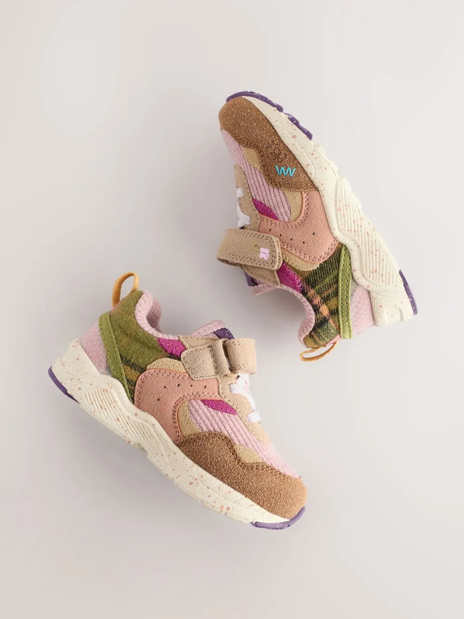 Next Multicolore - Baskets à lacets élastiques à fermeture tactile Discount