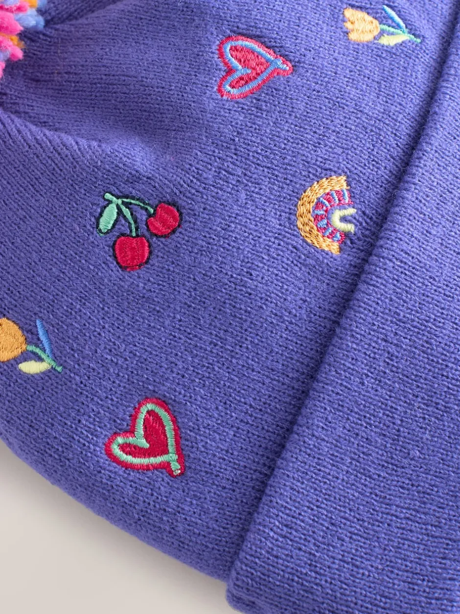 Next Multicolore - Bonnet à pompon brodé (3mois-10ans) Sale