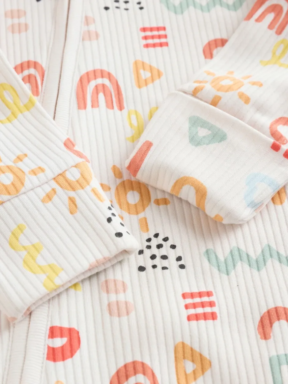 Next Multicolore - Combinaison de nuit zippée pour bébé 3 Pack (0-2ans) Clearance