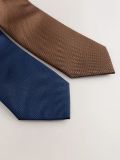 Next Multicolore - Lot de 2 cravates texturées Outlet