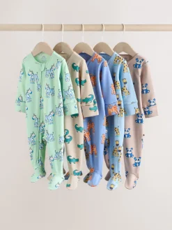 Next Multicolore - Lot de 5 dors-bien zippés en coton pour bébé (0-2ans) Clearance
