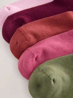 Next Multicolore - Lot de 5 paires de chaussettes côtelées en coton majoritaire