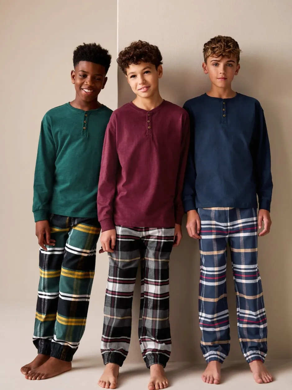 Next Multicolore - Lot de 3 pyjamas tissés à carreaux (3-16ans) Hot