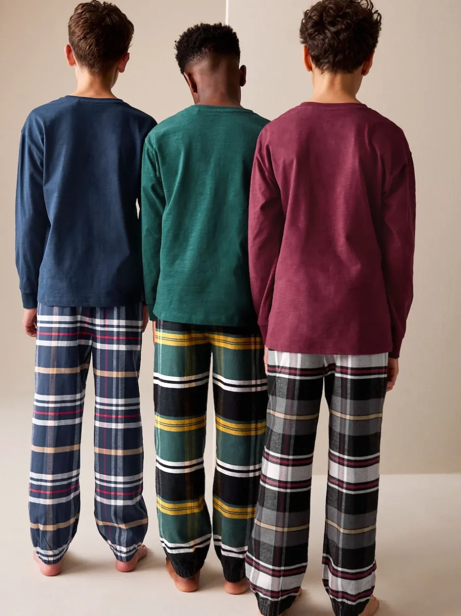 Next Multicolore - Lot de 3 pyjamas tissés à carreaux (3-16ans) Hot