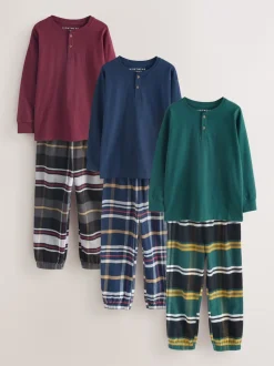 Next Multicolore - Lot de 3 pyjamas tissés à carreaux (3-16ans) Hot