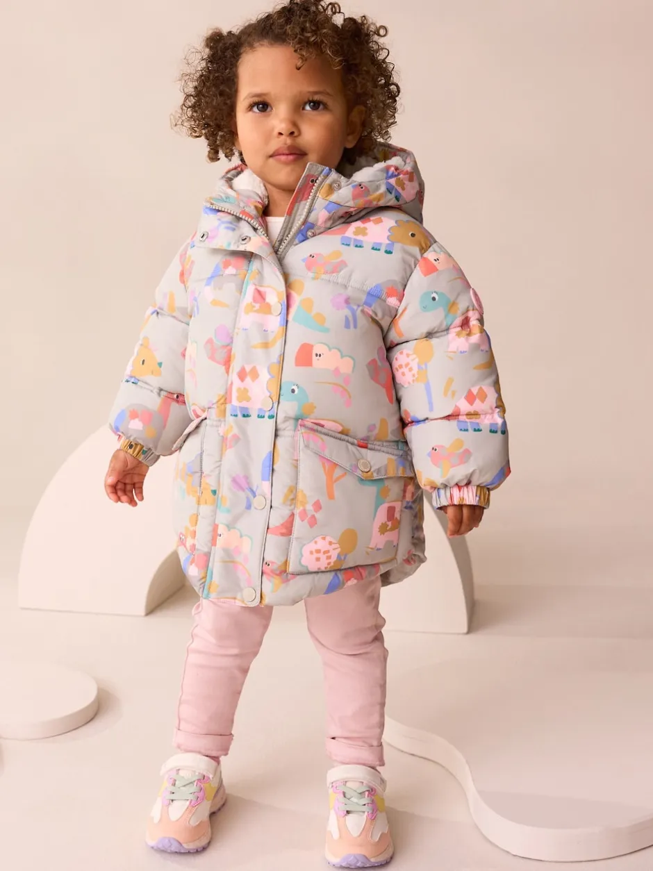 Next Multicolore - Manteau matelassé imprimé Résistant à la douche (3mths-7yrs) Discount