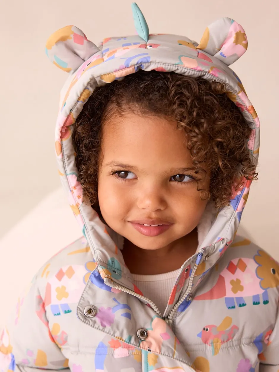 Next Multicolore - Manteau matelassé imprimé Résistant à la douche (3mths-7yrs) Discount