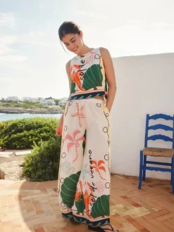 Next Multicolore - Pantalon large de jambe Discount