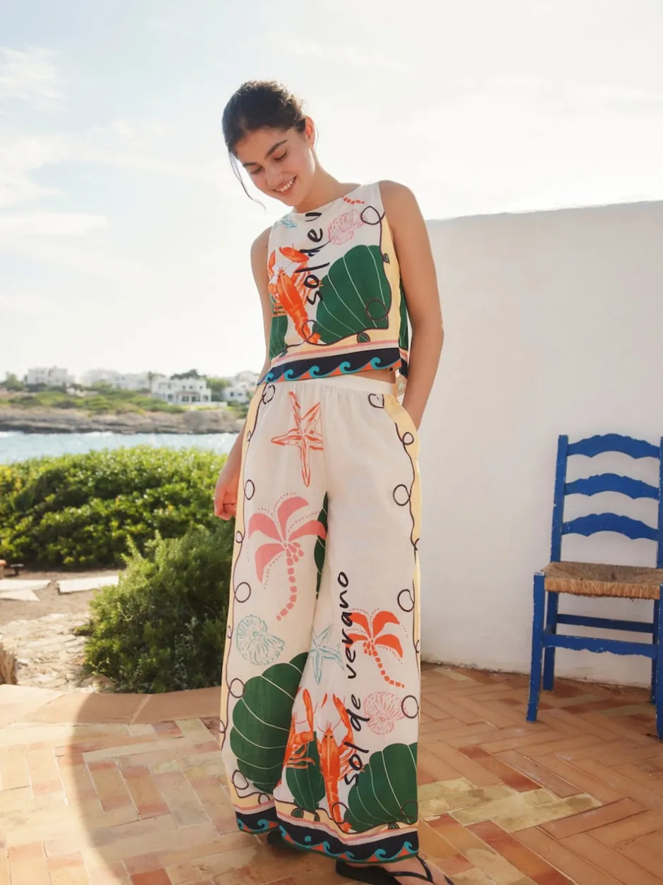 Next Multicolore - Pantalon large de jambe Discount