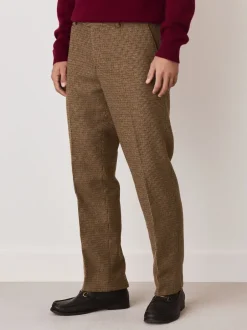 Next Multicolore - Pantalons texturés à dents de poule en laine