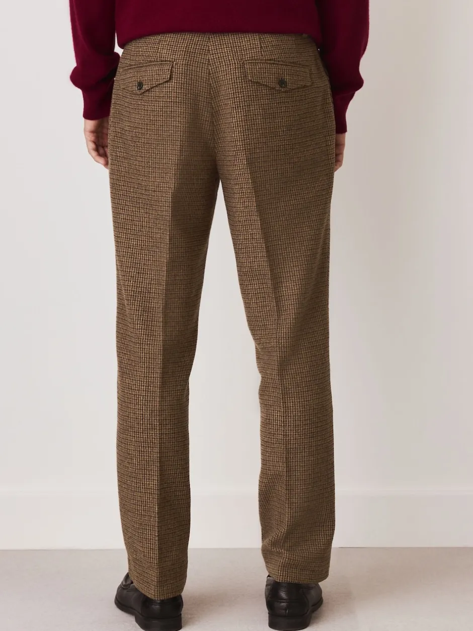 Next Multicolore - Pantalons texturés à dents de poule en laine