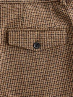 Next Multicolore - Pantalons texturés à dents de poule en laine