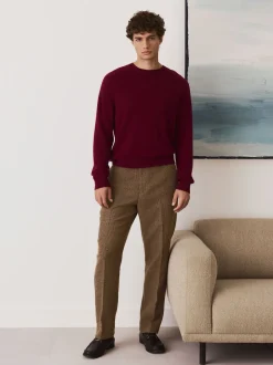 Next Multicolore - Pantalons texturés à dents de poule en laine