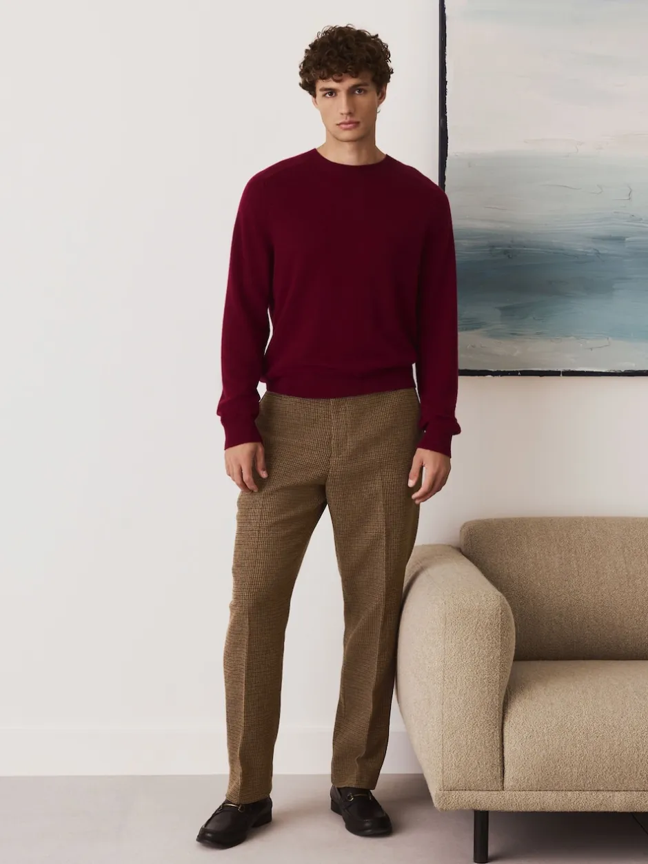 Next Multicolore - Pantalons texturés à dents de poule en laine