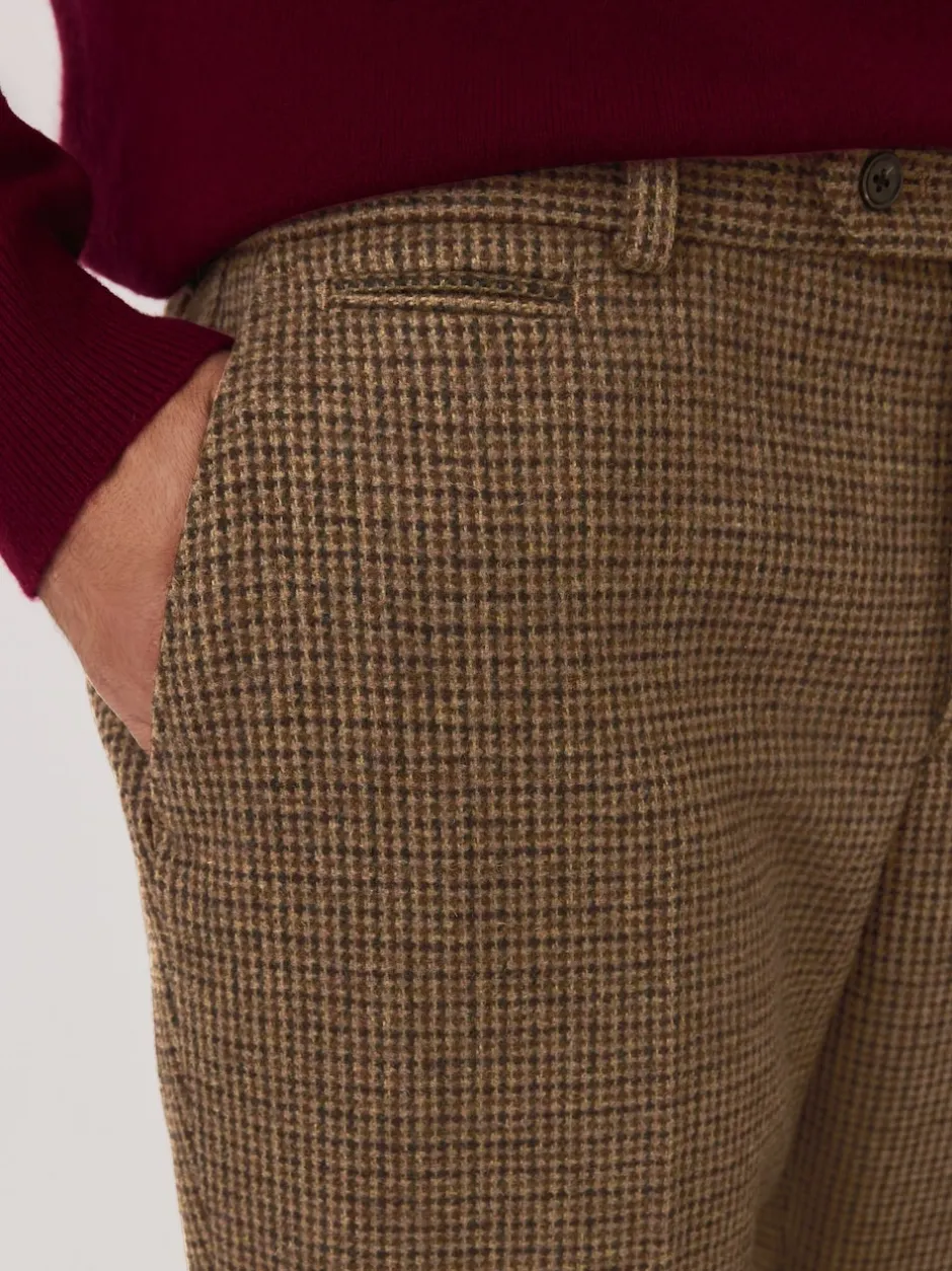 Next Multicolore - Pantalons texturés à dents de poule en laine