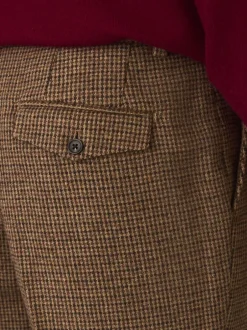 Next Multicolore - Pantalons texturés à dents de poule en laine