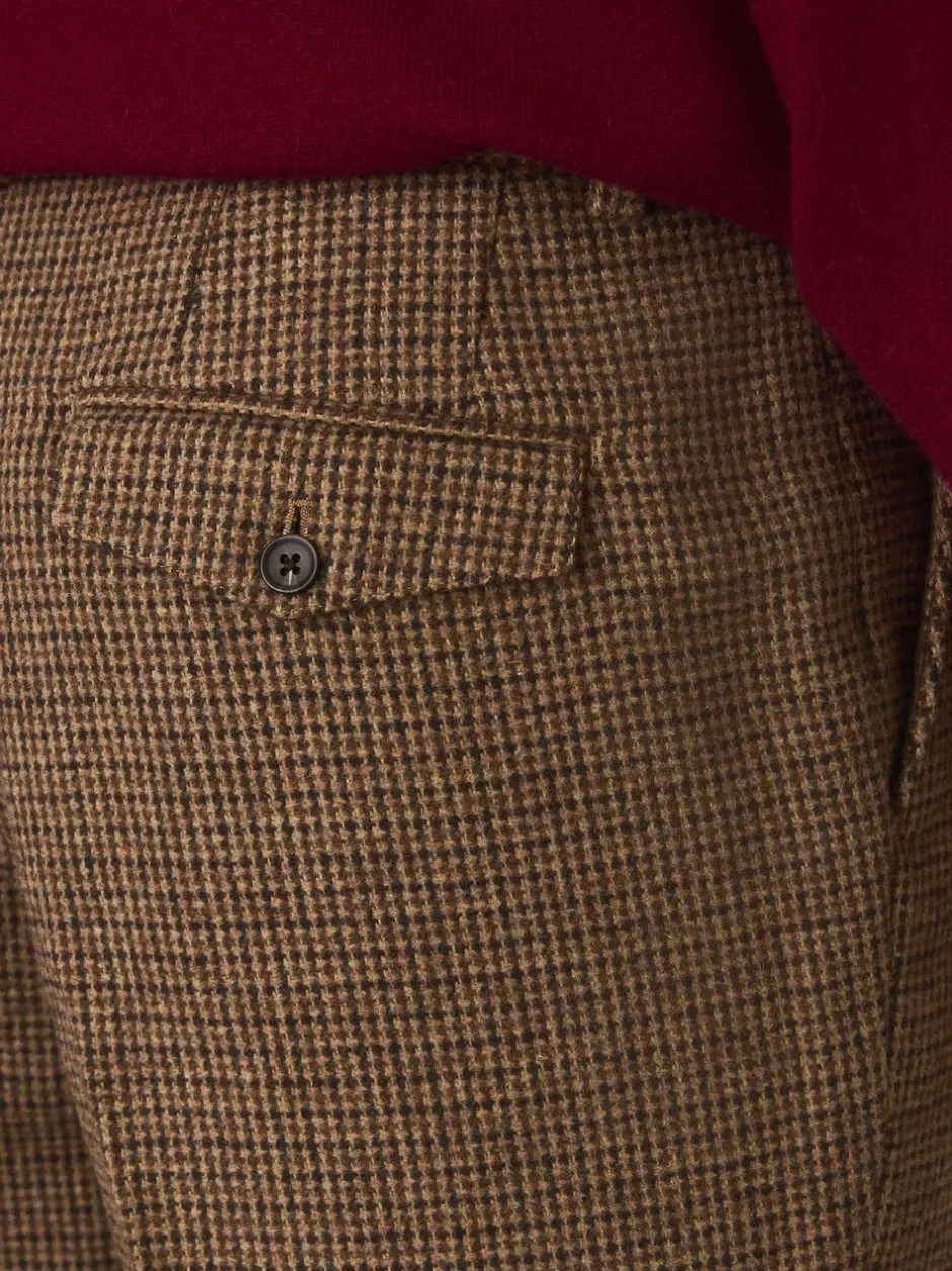 Next Multicolore - Pantalons texturés à dents de poule en laine