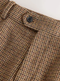 Next Multicolore - Pantalons texturés à dents de poule en laine