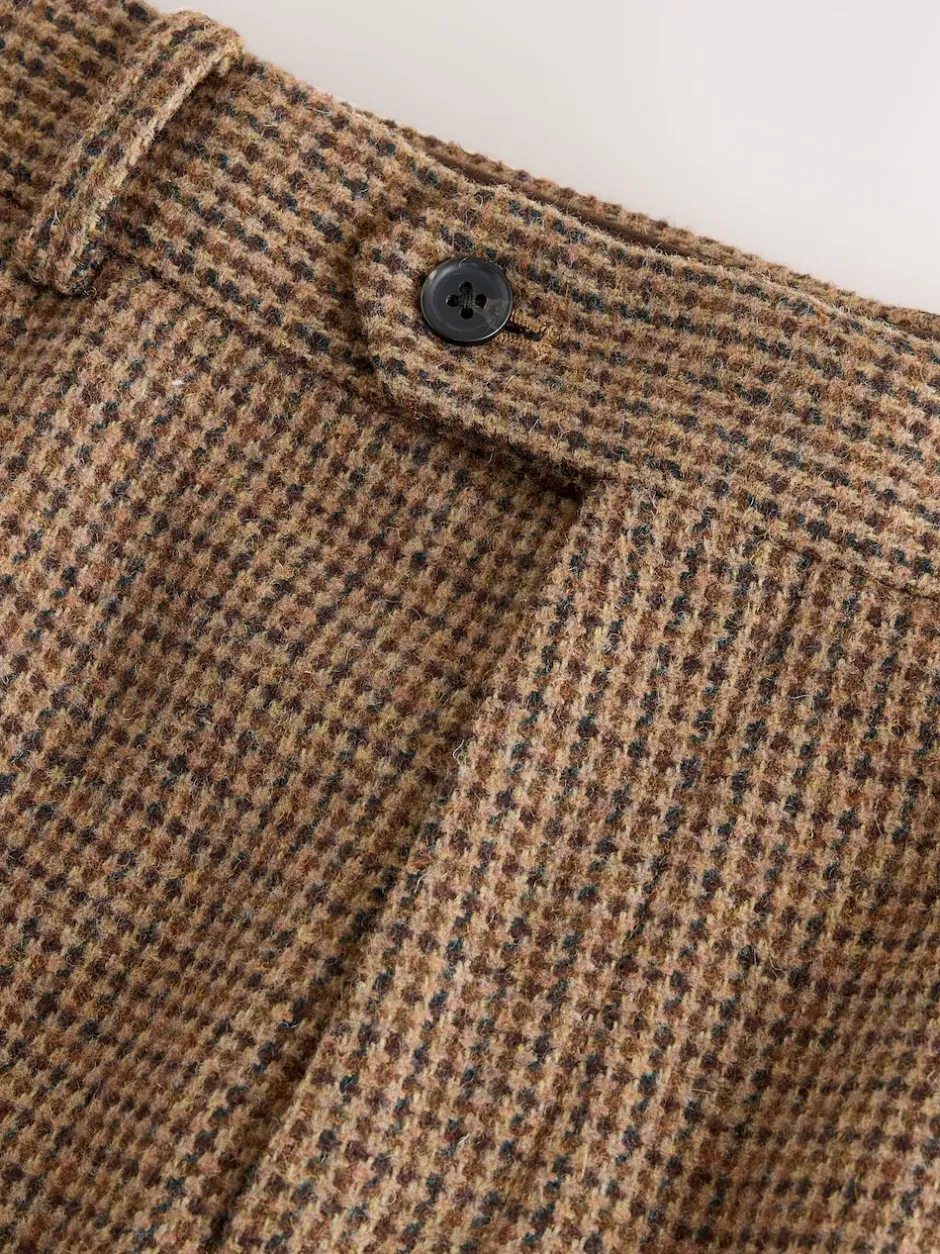 Next Multicolore - Pantalons texturés à dents de poule en laine