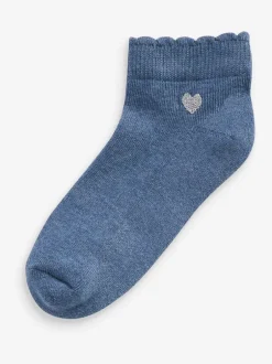 Next Multicolore - Paquet de 7 chaussettes d'entraînement à semelle coussinée brodée en coton riche Sale