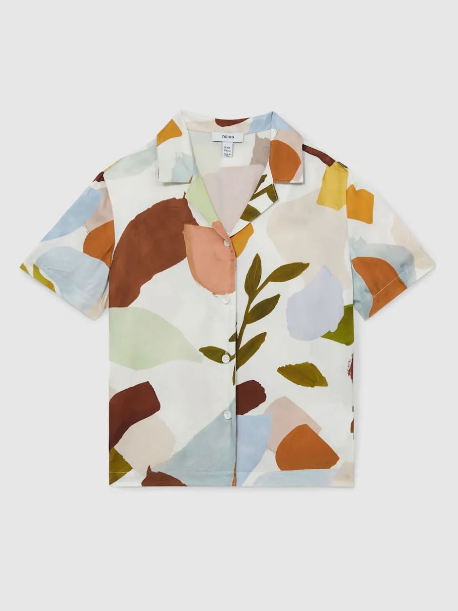 Reiss Multicolore - Tommi Chemises à col cubain imprimé Online